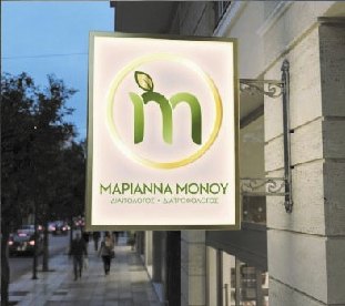 Κρεμαστή πινακίδα στην πρόσοψη